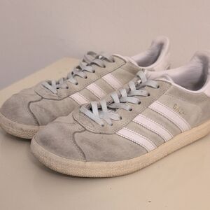 Adidas Light Gray Suede Sneakers